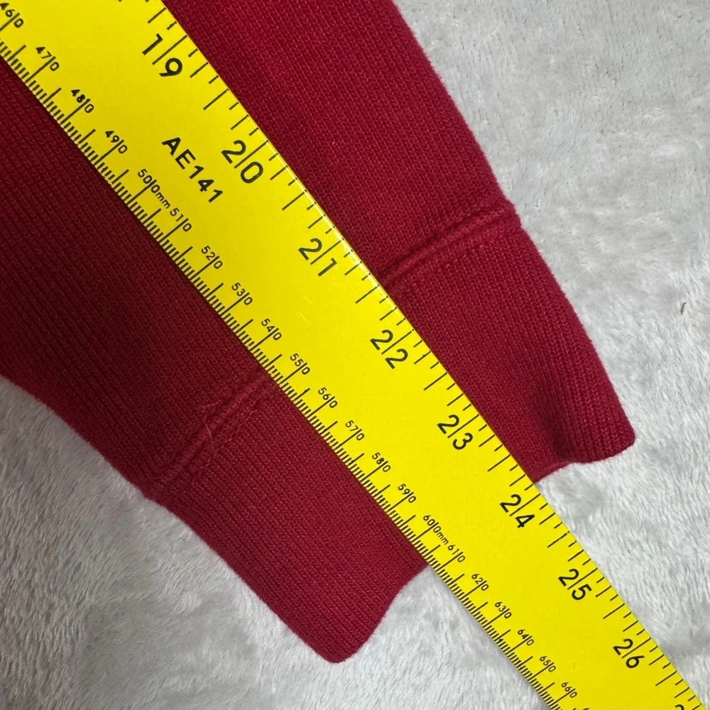 Polo Ralph Lauren Men Red Quarter Zip Pullover Sweatshirt Size Medium